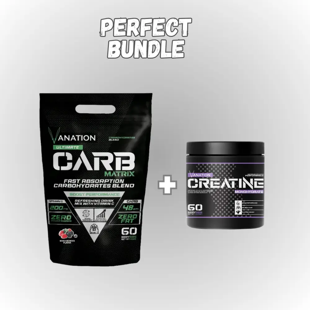Vanation Carb Matrix with Vitamin C-3Kg-60Serv + Vanation Creatine Monohydrate-300G-60 Serv
