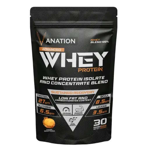 [6224002352149] Vanation 100% Whey Protein-1KG-30Serv.-Caramel Biscuit 