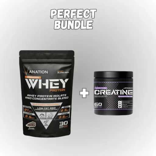 Vanation 100% Whey Protein-1KG-30 Serv + Vanation Creatine Monohydrate-300G-60 Serv.-Unflavored