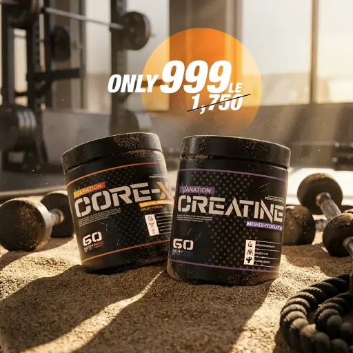 Vanation Creatine Monohydrate-300G-60 Serv.-Unflavored  + Vanation Core-X Creatine+Beta Alanine-300G-60 Serv.-Fruit Punch 